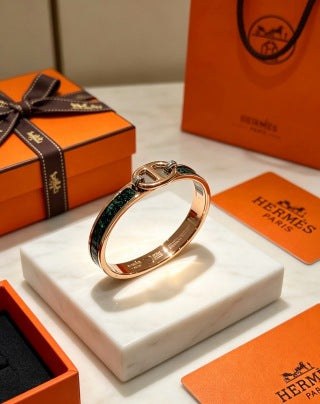Hermès Lizard Leather Clic H Bracelet
