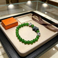 Hermès Emerald Bead H Accent Bracelet
