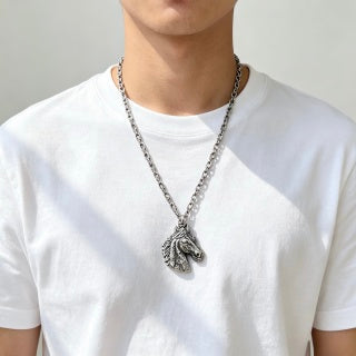 Hermès Equestrian Horse Head Pendant Necklace